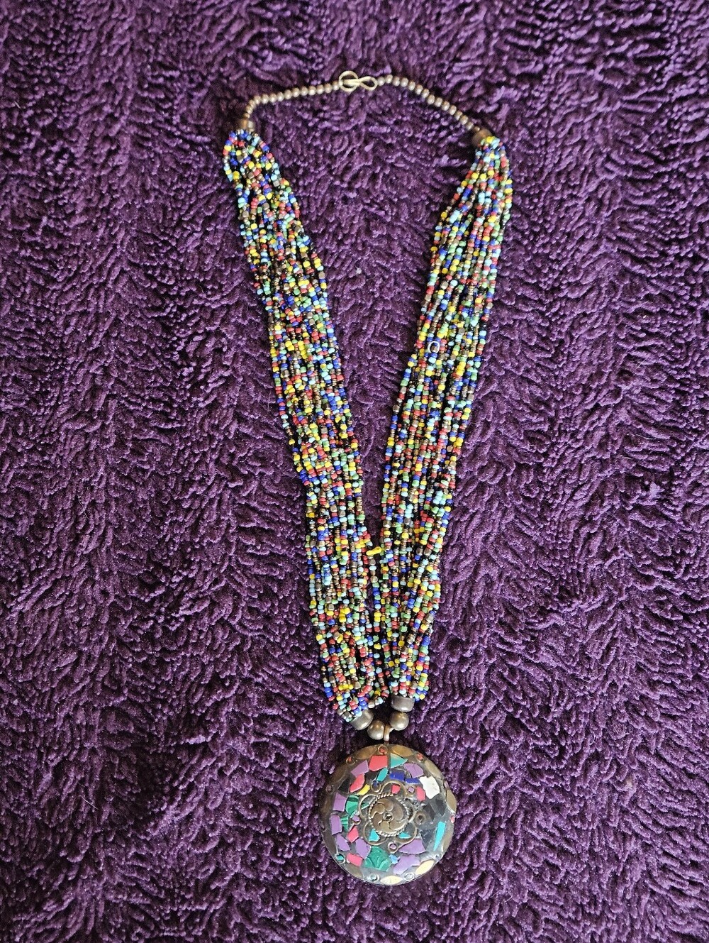 Tibetan Banjara Tribal Bohemian Nepal Brass Necklace